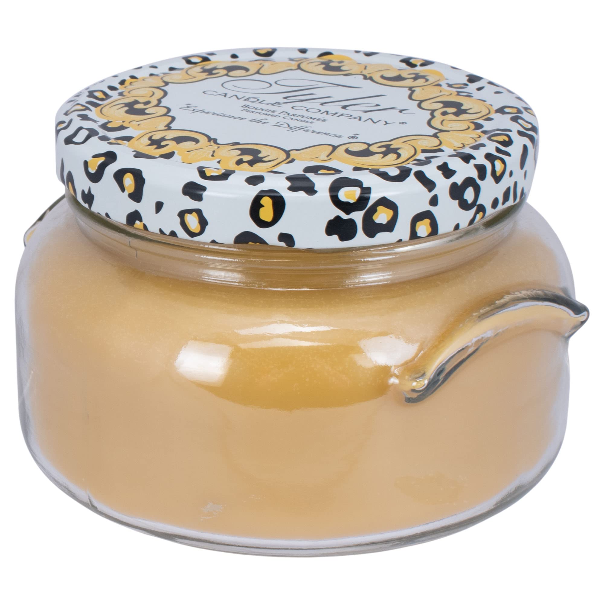 Tyler Fleur de Lis 22 oz jar candle with classic label for elegant home ambiance.