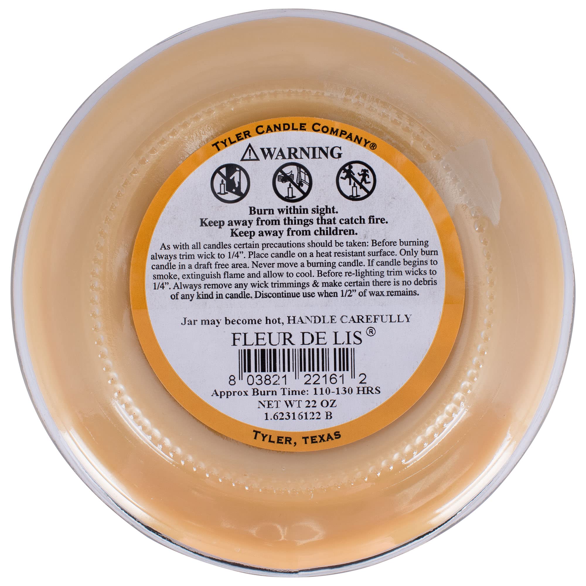 Tyler Fleur de Lis fragrance core showing tart pomegranate heart for rich aroma.