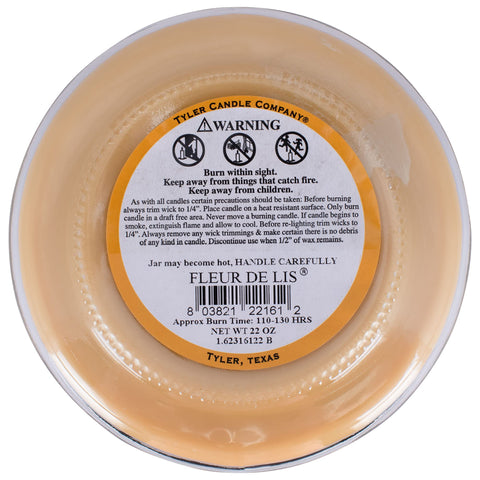 Tyler Fleur de Lis fragrance core showing tart pomegranate heart for rich aroma.