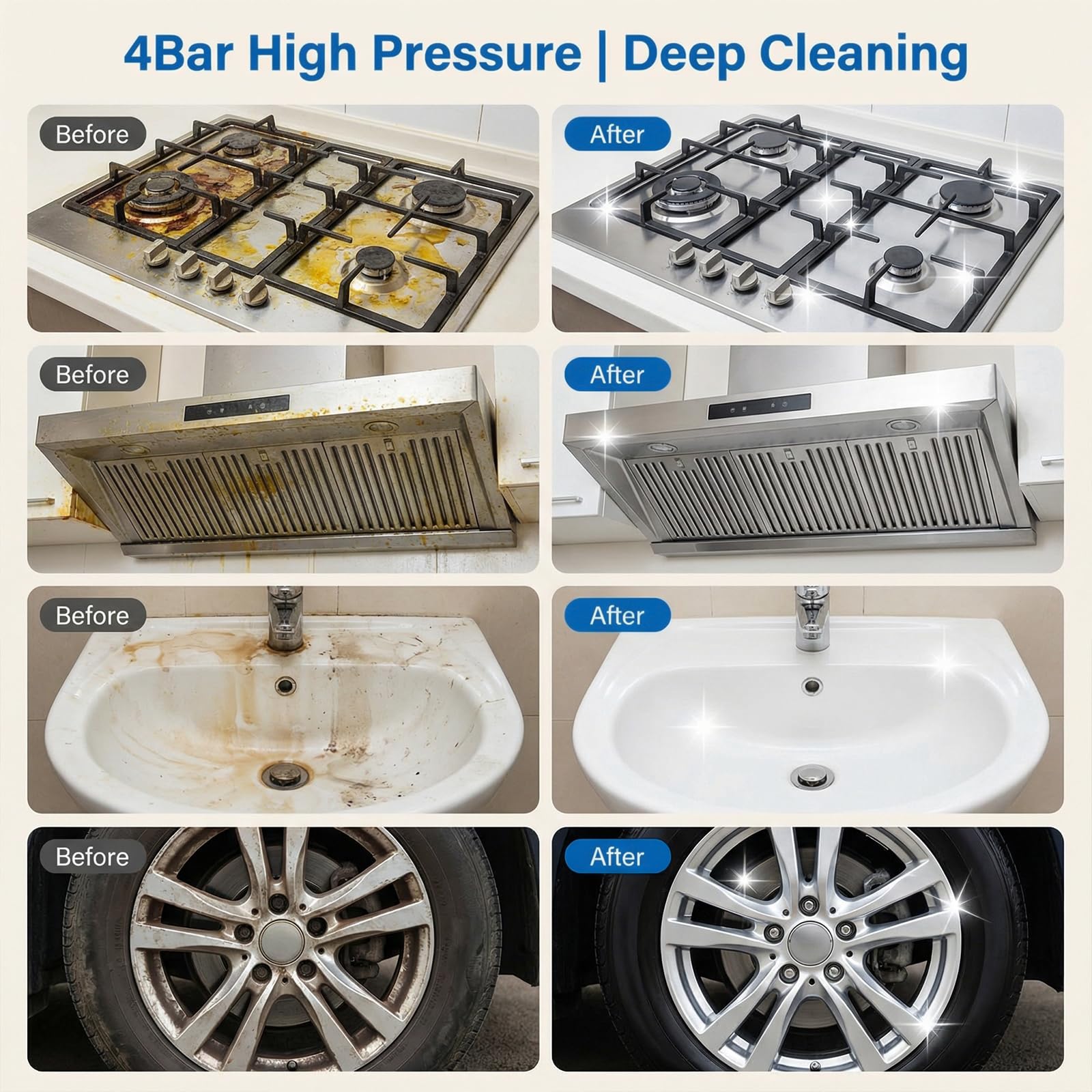 TYMAZ three-level steam settings adapt to surfaces