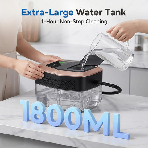 TYMAZ transparent display shows real-time status during cleaning