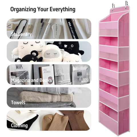 TYMENSH pink organizer suits closets, bathrooms, nurseries, and dorms for tidy organization.