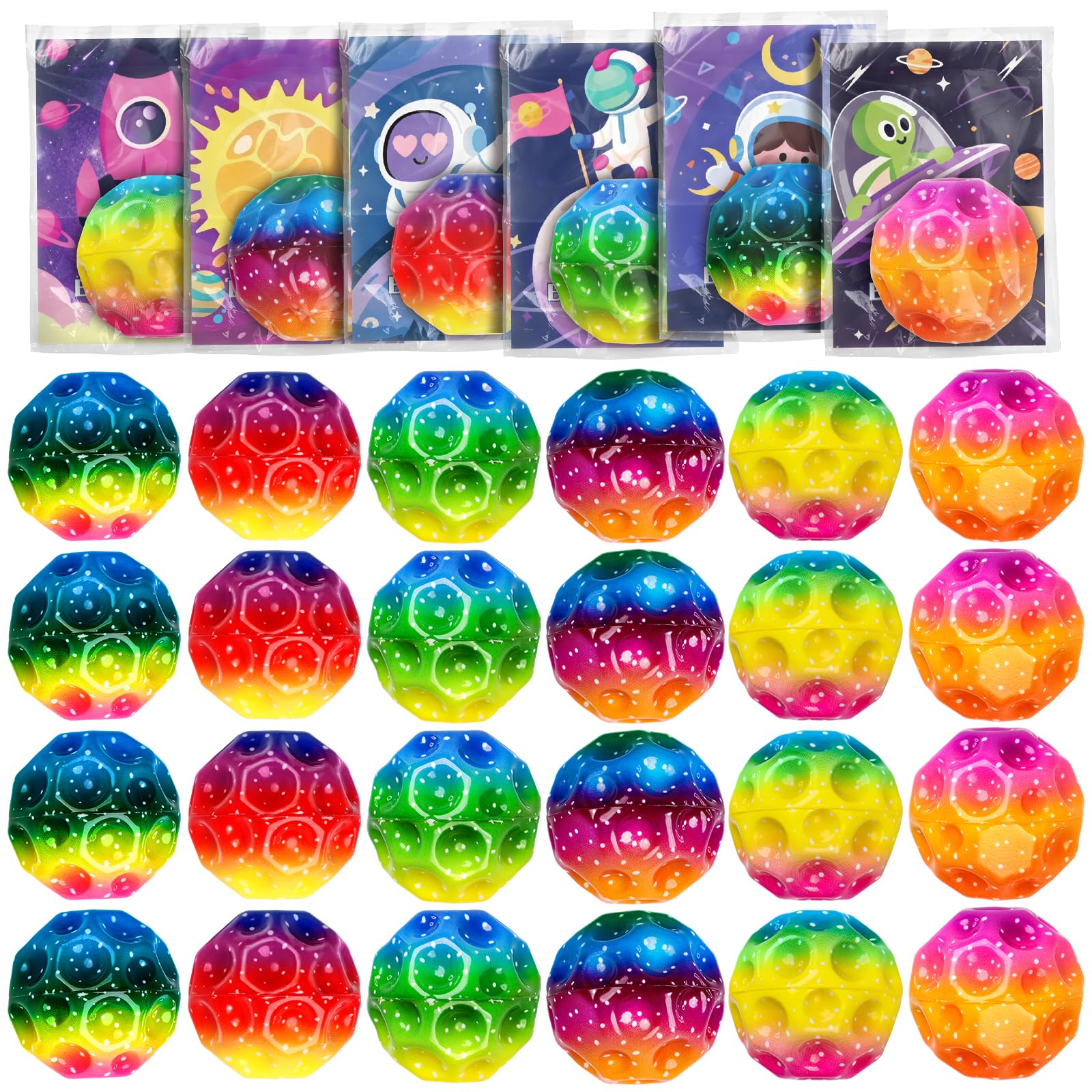 Tymokcall moon bouncy ball set in six colors for group play and sensory exploration