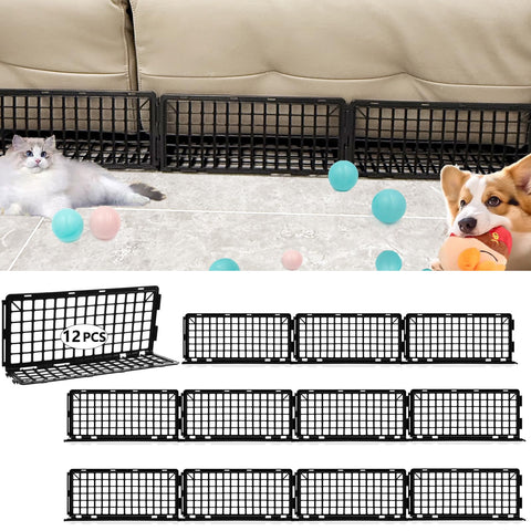 Typlhom 12-piece under couch blocker packaging keeps items neatly contained under furniture.
