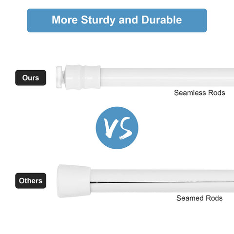 TYRON slim-curtain rod ideal for sheer panels and minimal gaps.