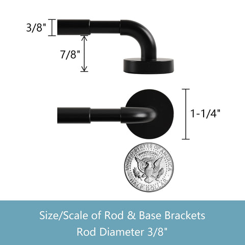 TYRON TYRON durable steel rod with aluminum bracket and smooth oil finish close-up