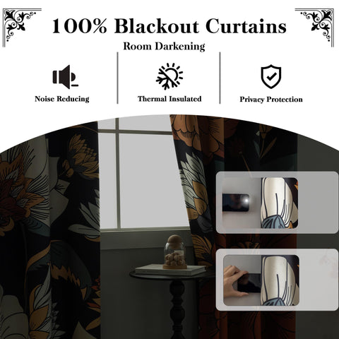 Tyrot floral curtains enhance living room ambience with color