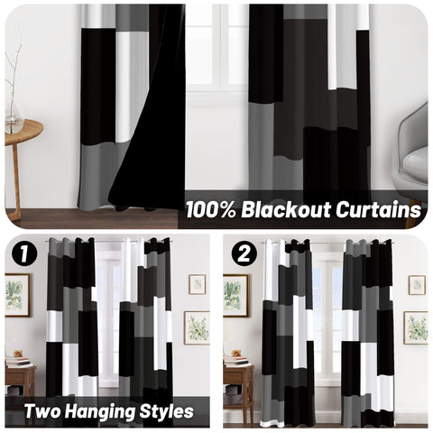 Tyrot geometric pattern curtains enhance the living room aesthetic with clean lines
