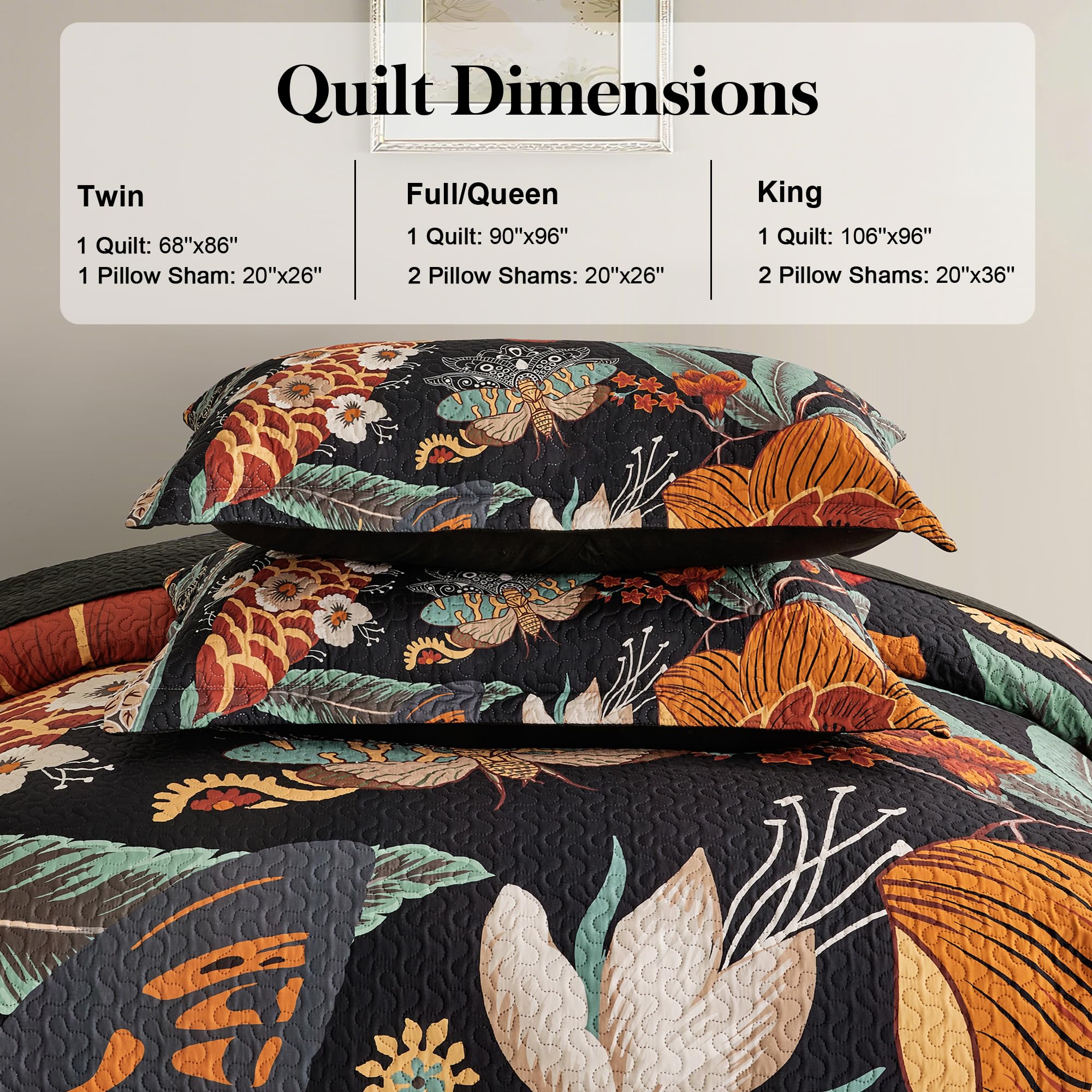 Tyrot king quilt set with two matching shams for a complete look
