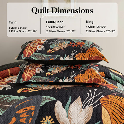 Tyrot king quilt set with two matching shams for a complete look