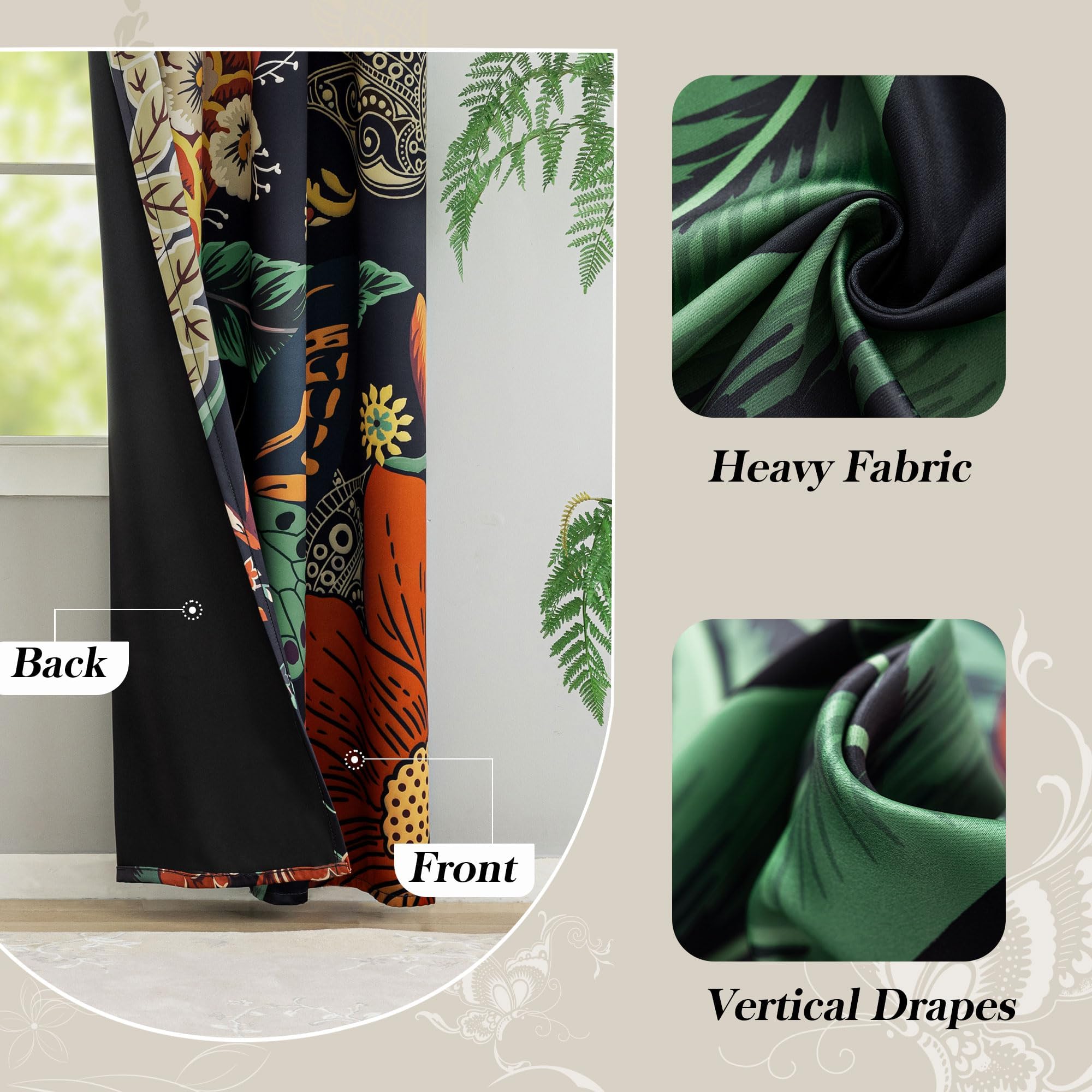 Tyrot machine-washable blackout curtains simplify cleaning and maintenance.