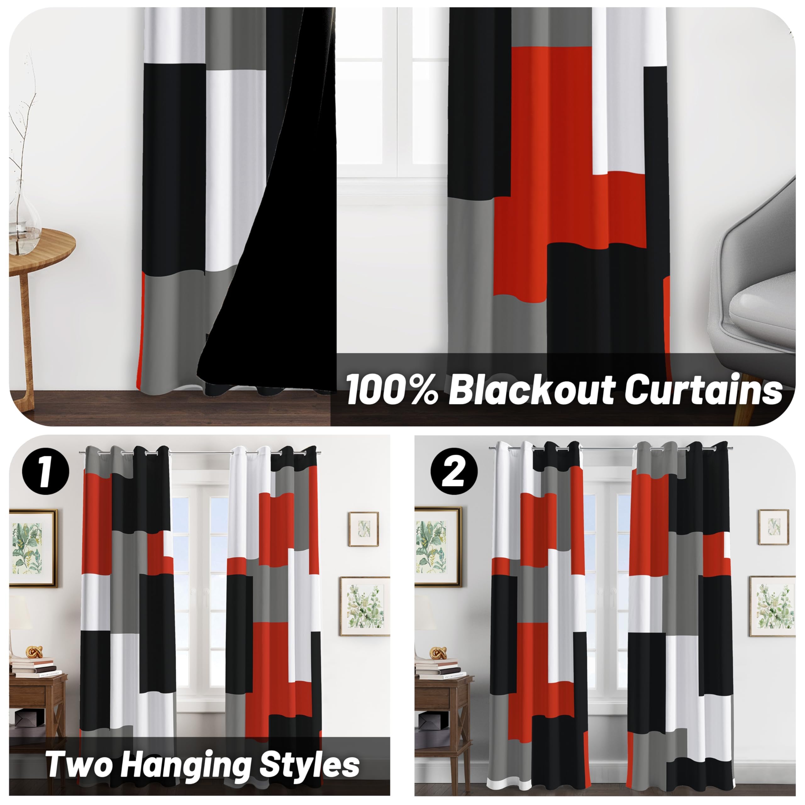 Tyrot red blackout curtains close-up fabric showing rich texture and light blocking.