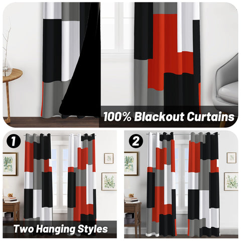 Tyrot red blackout curtains close-up fabric showing rich texture and light blocking.