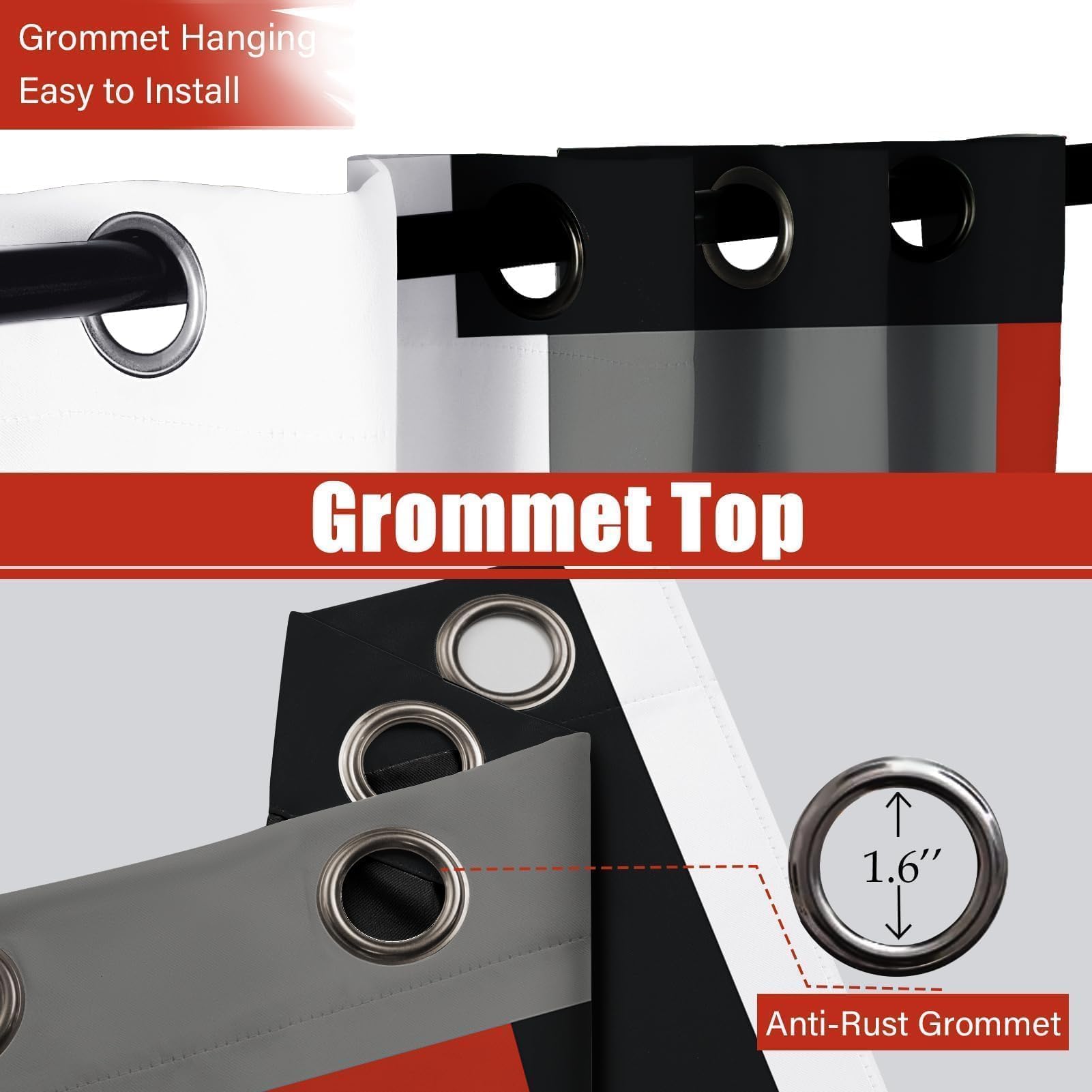 Tyrot red blackout curtains easy care fabric suitable for frequent washing.