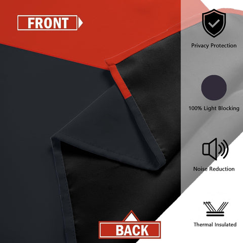 Tyrot red blackout curtains thermal insulated drapes reduce heat transfer at night.