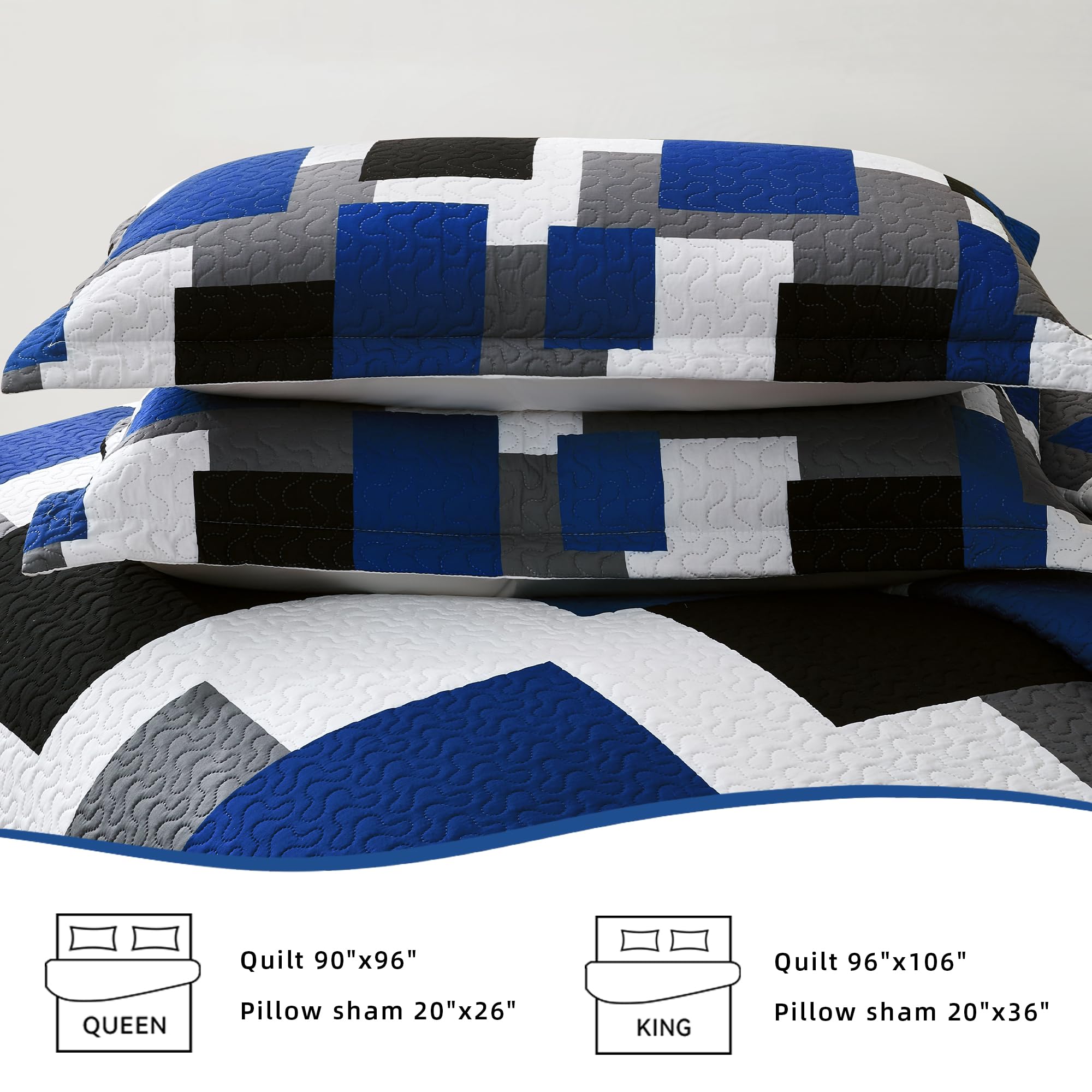 Tyrot reversible quilt design, two looks in one convenient set.