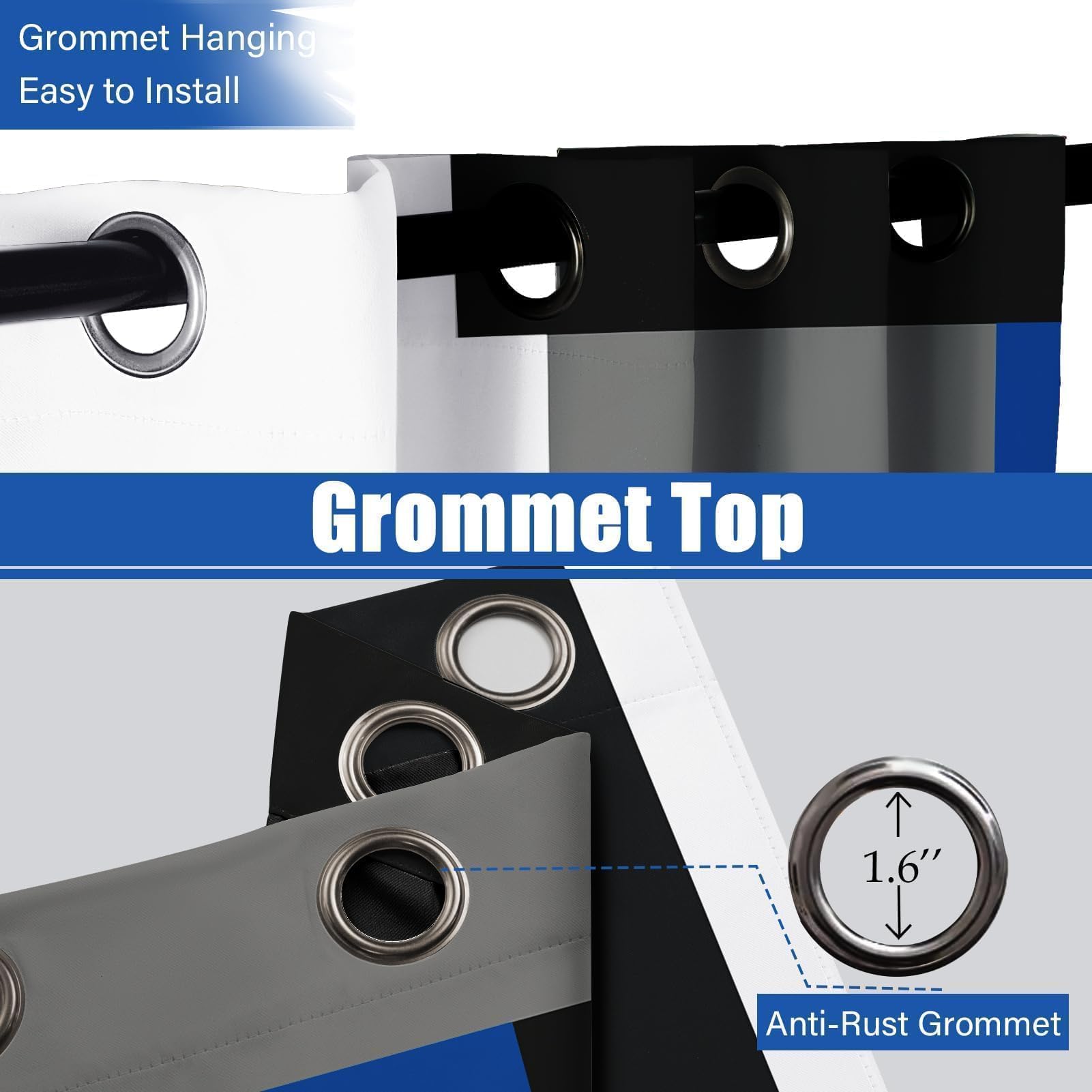 Tyrot Royal Blue curtains demonstrate easy care and clean drapes.