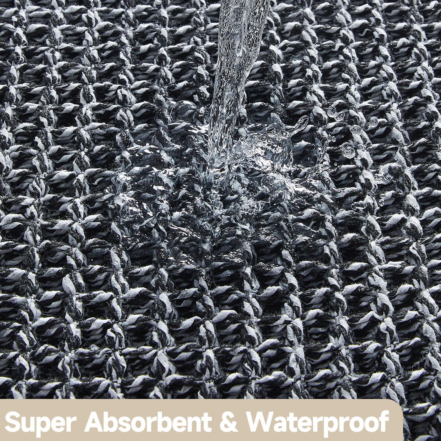 TYUU absorbent waffle mat soaks up water quickly