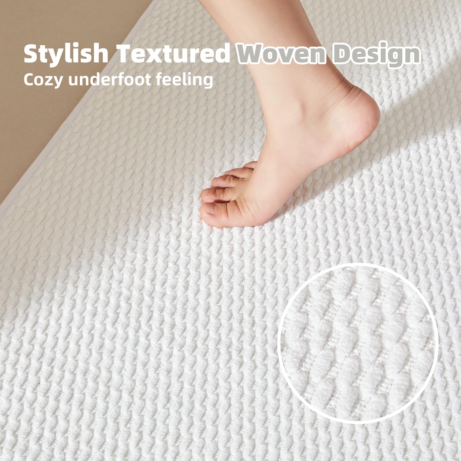 TYUU absorbent mat dries feet quickly after shower.