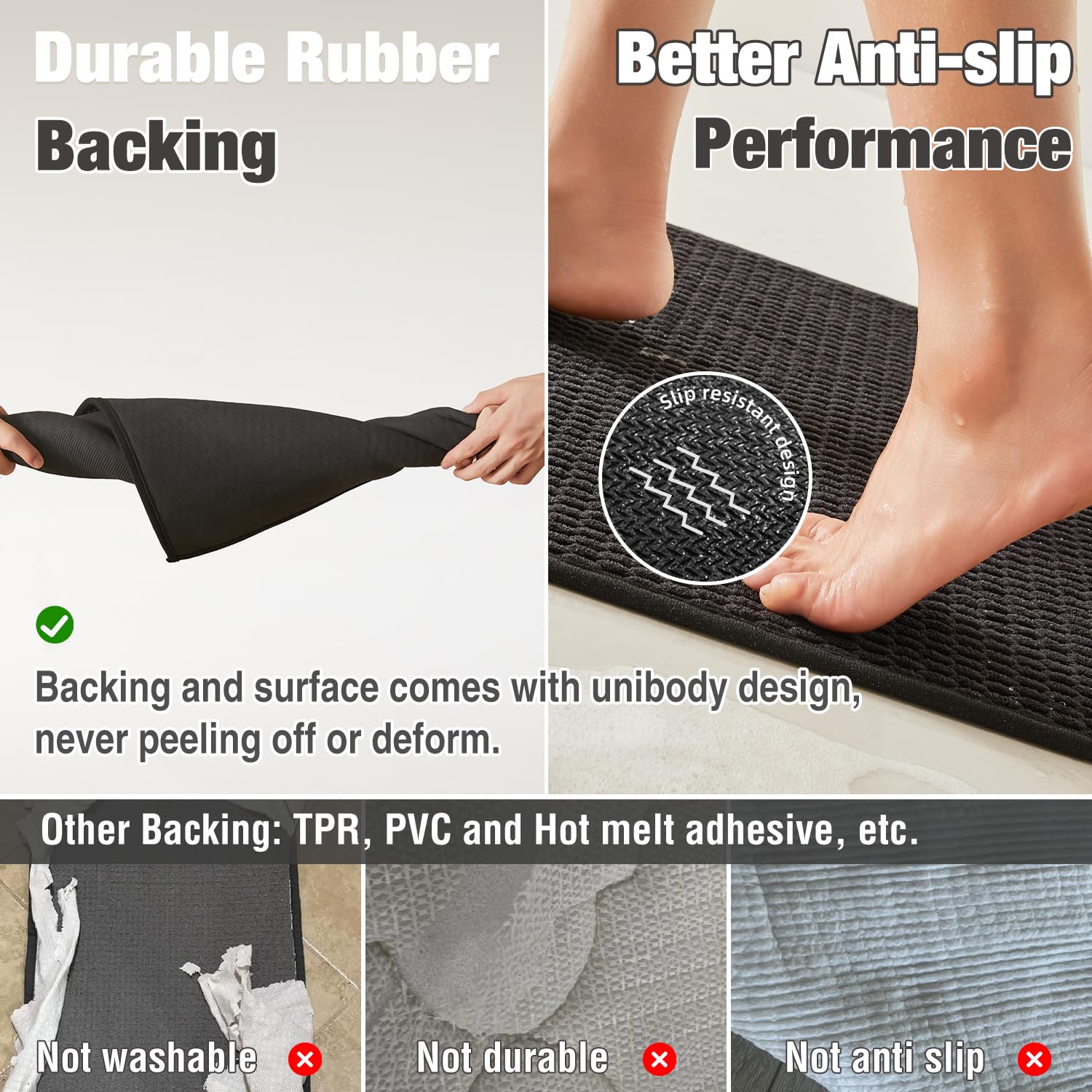 TYUU absorbent surface soaks moisture quickly and dries fast after showers