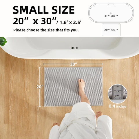 TYUU bathroom rug close-up highlights absorbent weave for quick water uptake