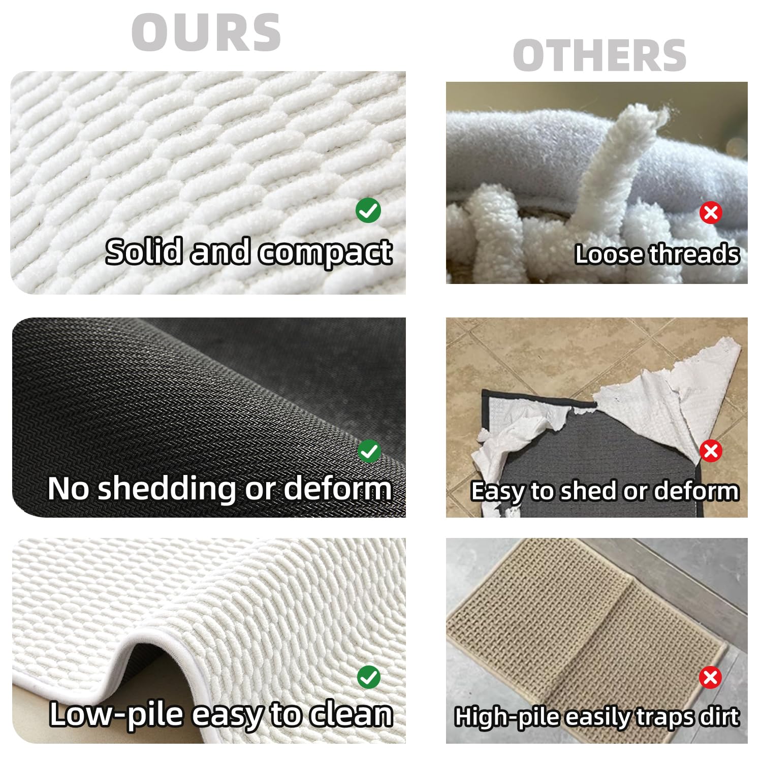 TYUU quick-dry fabric reduces moisture on floors after showers