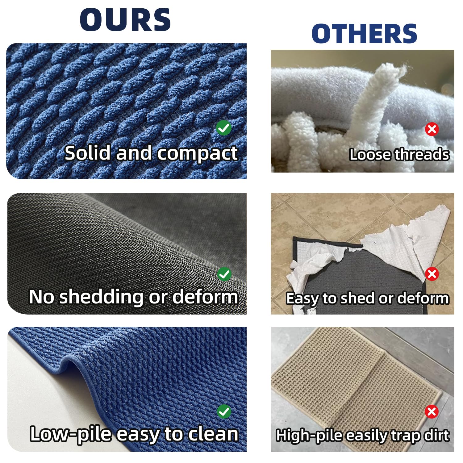 TYUU bathroom rug front-of-sink scenario on tile ensures comfort