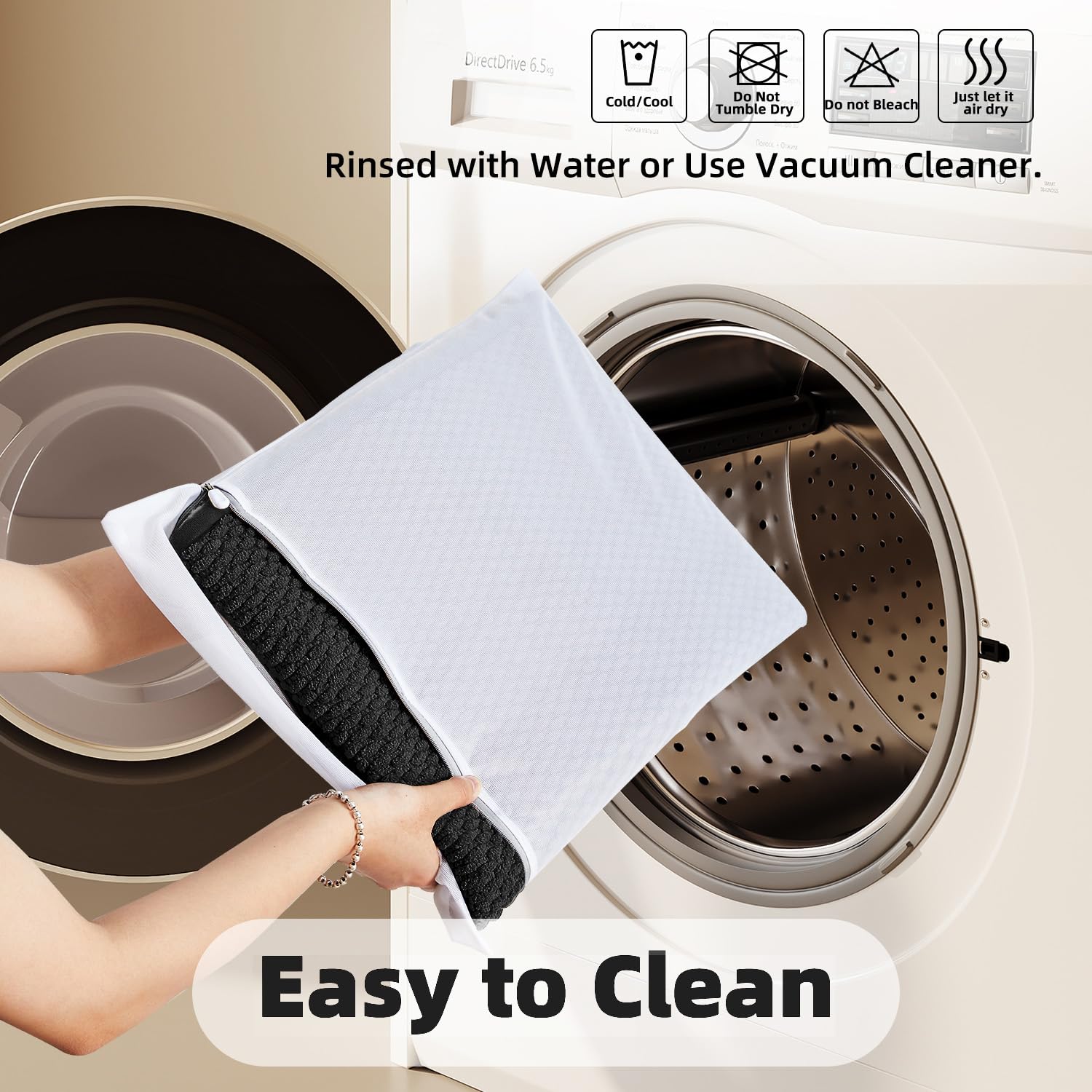 TYUU machine-washable rug stays durable and easy to clean