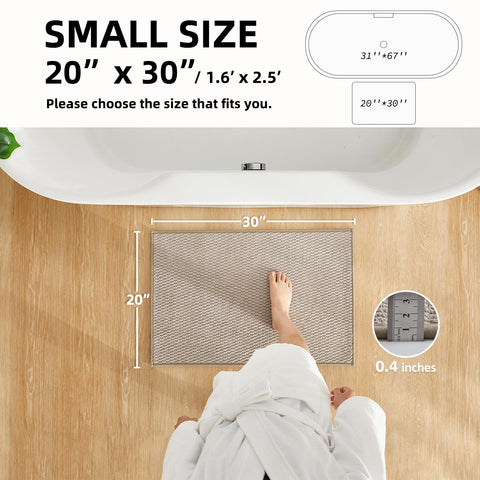 TYUU bath rug quick-dry design keeps feet warm after showers
