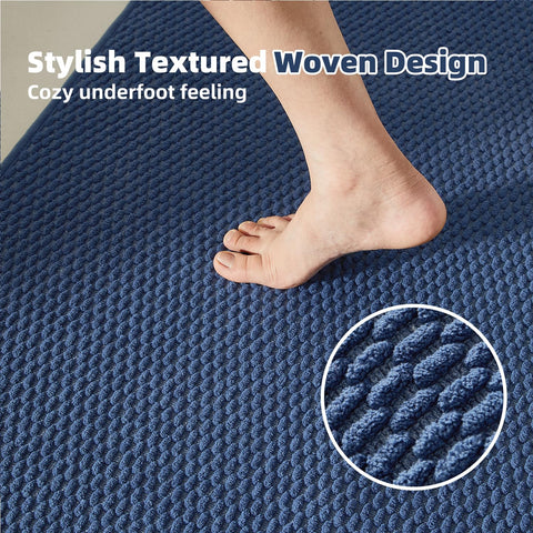 TYUU bathroom rug soft chenille texture invites barefoot steps after showers