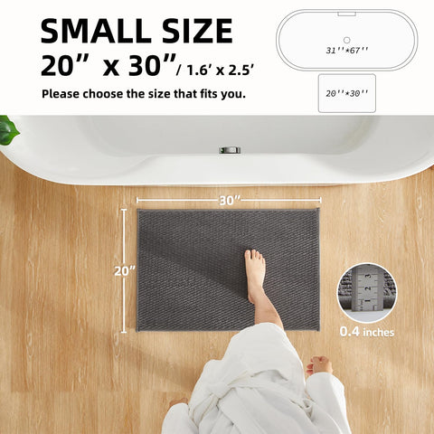 TYUU soft low-pile bathroom rug provides plush, comfortable underfoot feel.