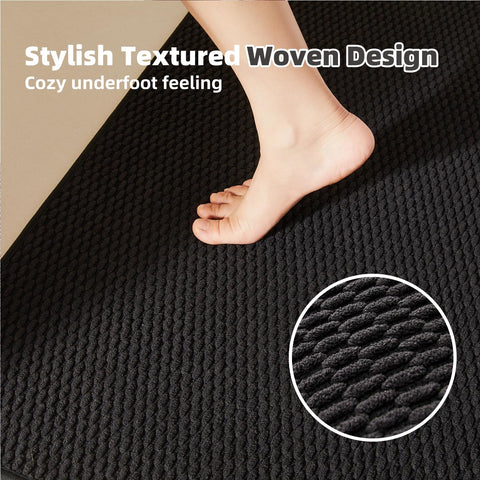 TYUU soft low-pile texture shown up close enhances comfort underfoot