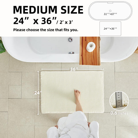 TYUU non-slip backing keeps the rug securely in place on smooth floors