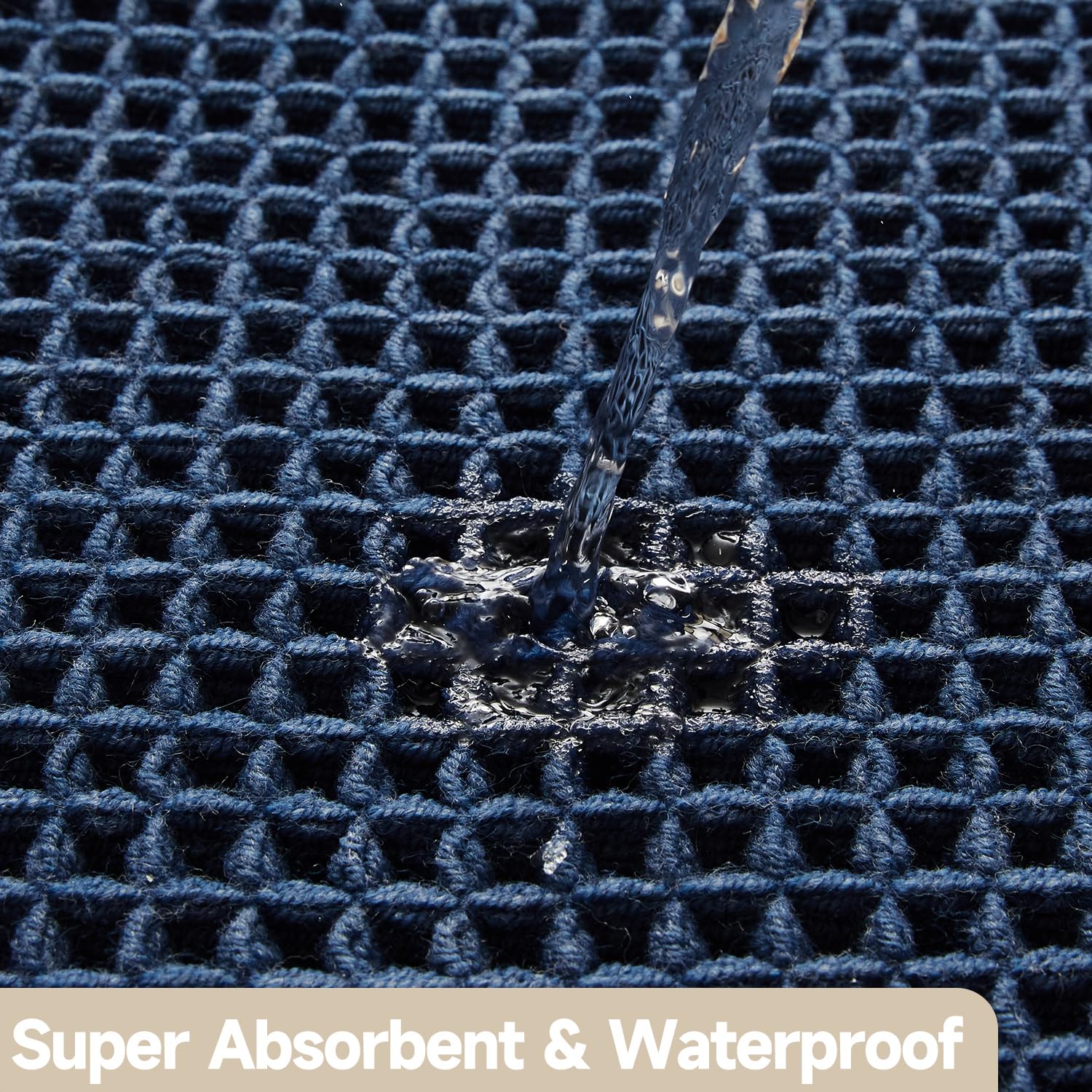 TYUU entryway-bath-mat navy-use supports hallway or stairs with comfort