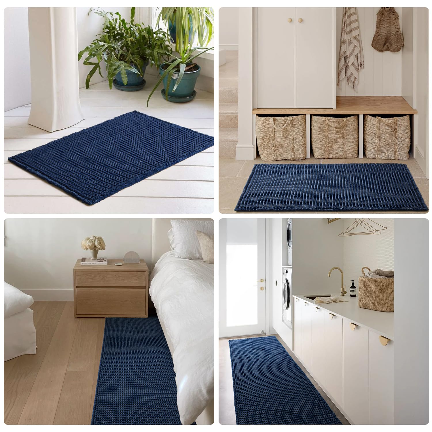 TYUU kitchen-bath-mat navy-use doubles as a versatile rug