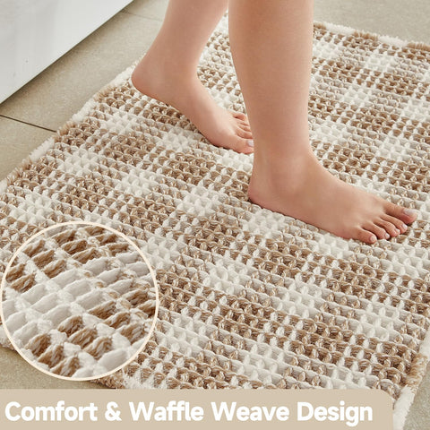 TYUU non-slip backing bath mat designed to stabilize feet on smooth bathroom floors.