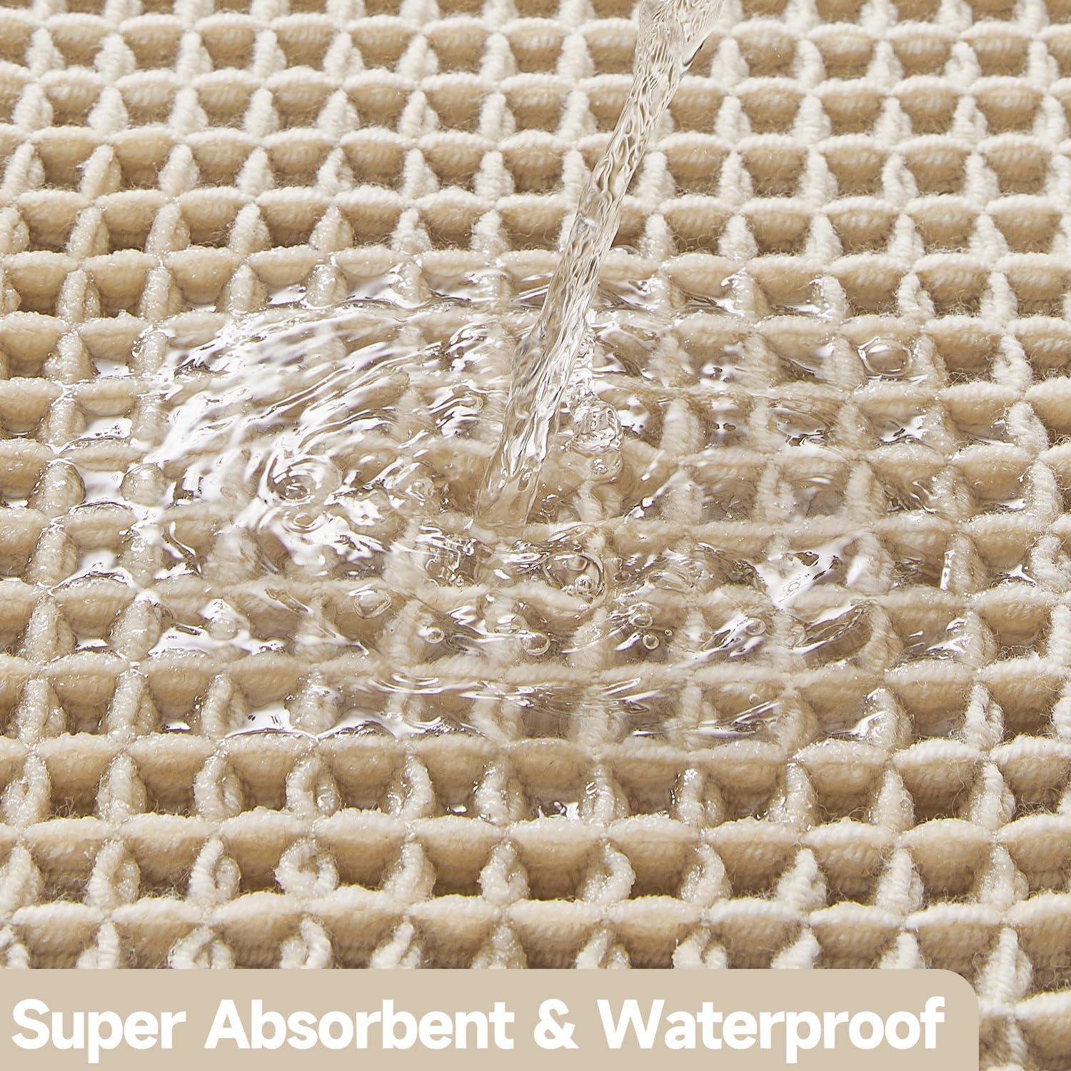 TYUU waffle mat demonstrates multi use for bathroom kitchen or hallway