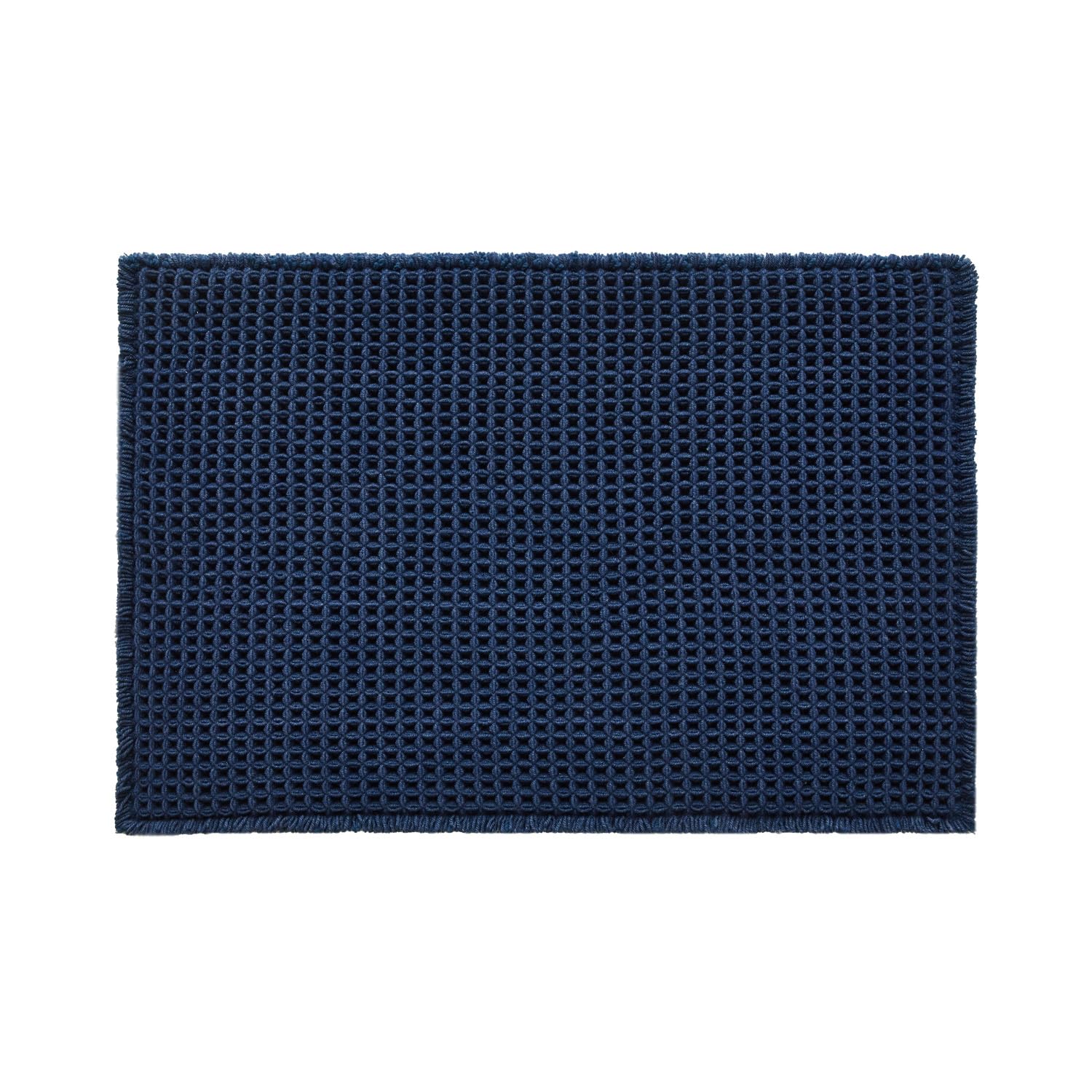 TYUU shower-area-bath-mat navy-feature emphasizes comfort after showers