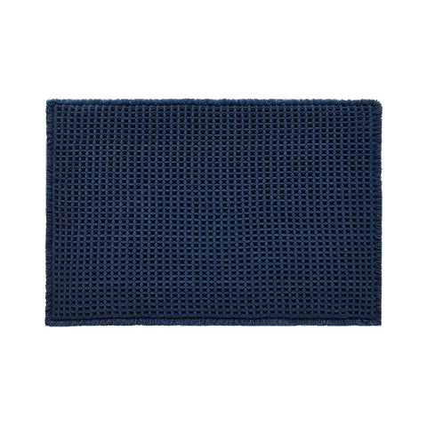 TYUU shower-area-bath-mat navy-feature emphasizes comfort after showers