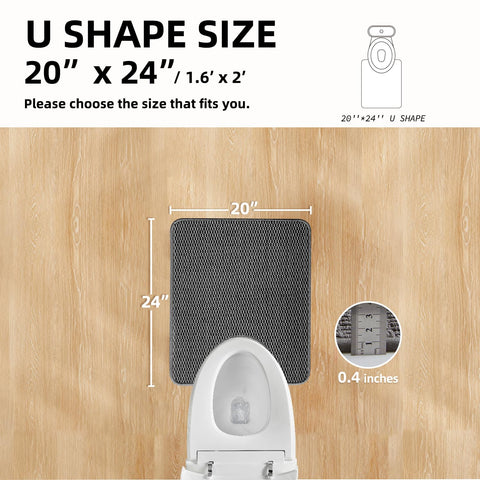 TYUU Toilet Rug U-Shape close-up of absorbent fibers for fast moisture pickup.