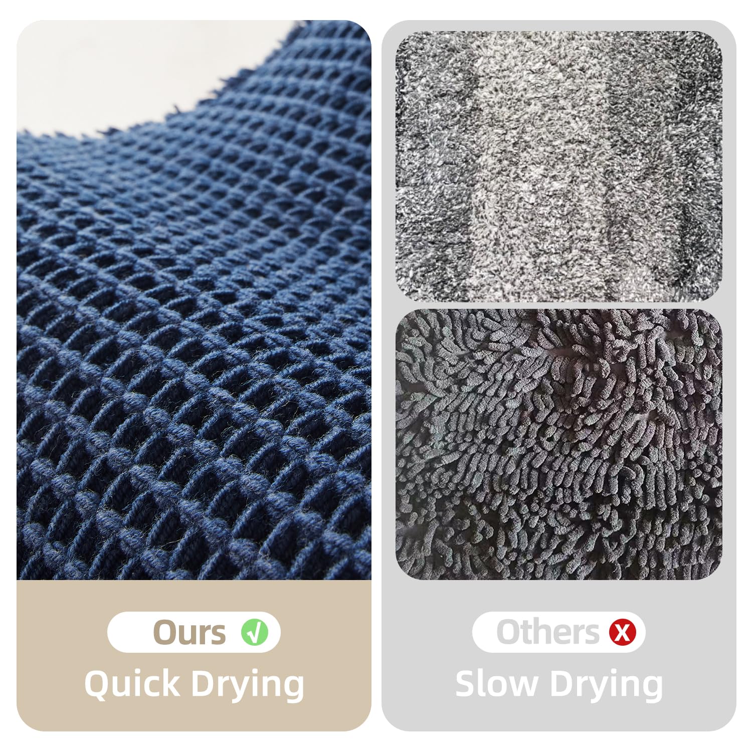 TYUU versatile-bath-mat navy-placement fits sink, shower, tub, or entry