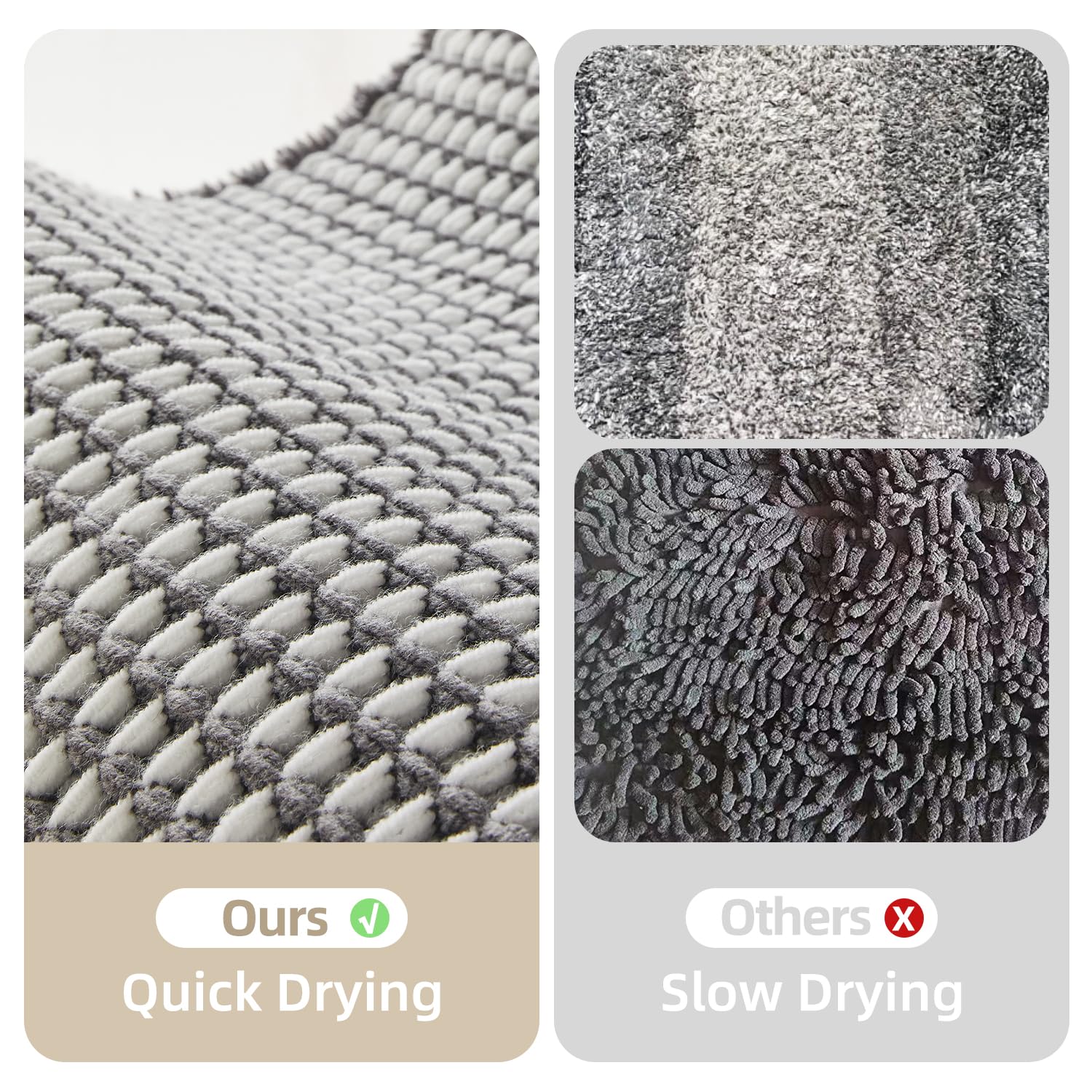 TYUU versatile bath mat for sink, shower, kitchen, and entryways