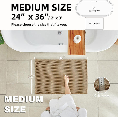 TYUU waffle bath mat quick-dry weave captures moisture rapidly.