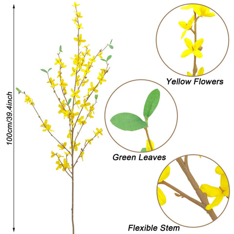 U'Artlines Forsythia branch bendable wire core for customizable bouquets