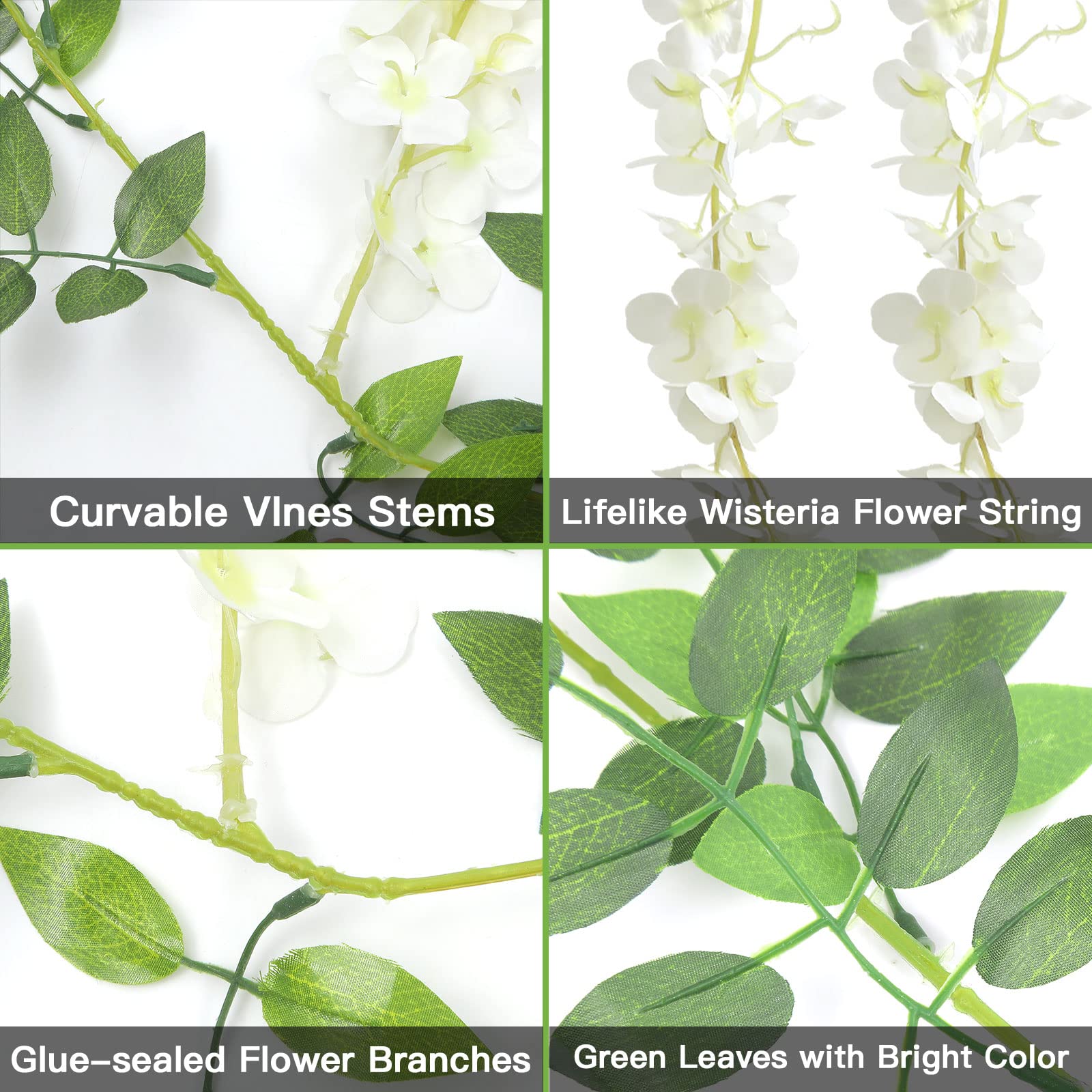 U'Artlines wisteria garland easy to install and reuse.