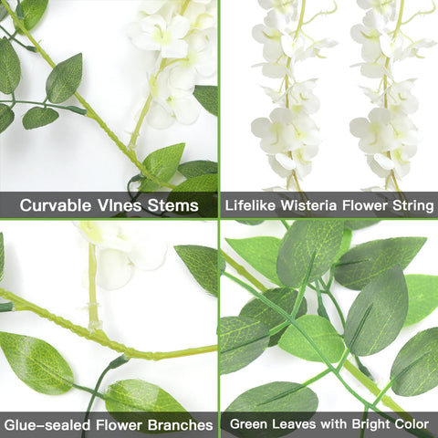 U'Artlines wisteria garland easy to install and reuse.