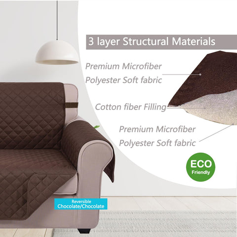 U-NICE HOME anti-slip sofa cover uses elastic straps and foam rods to stay put.