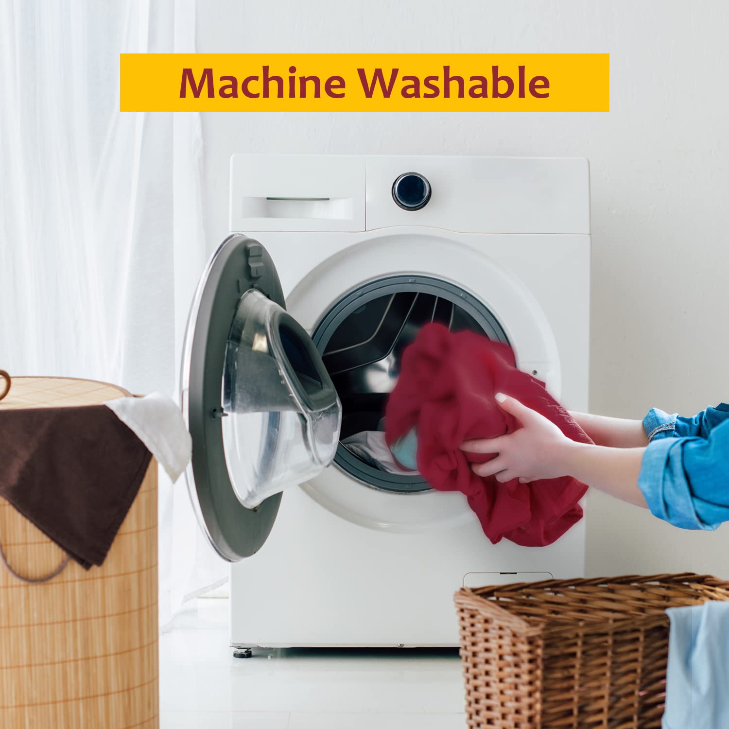 U-NICE HOME Easy-care cover ready for cold machine wash.