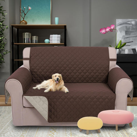U-NICE HOME Loveseat Cover back view showing reversible color.
