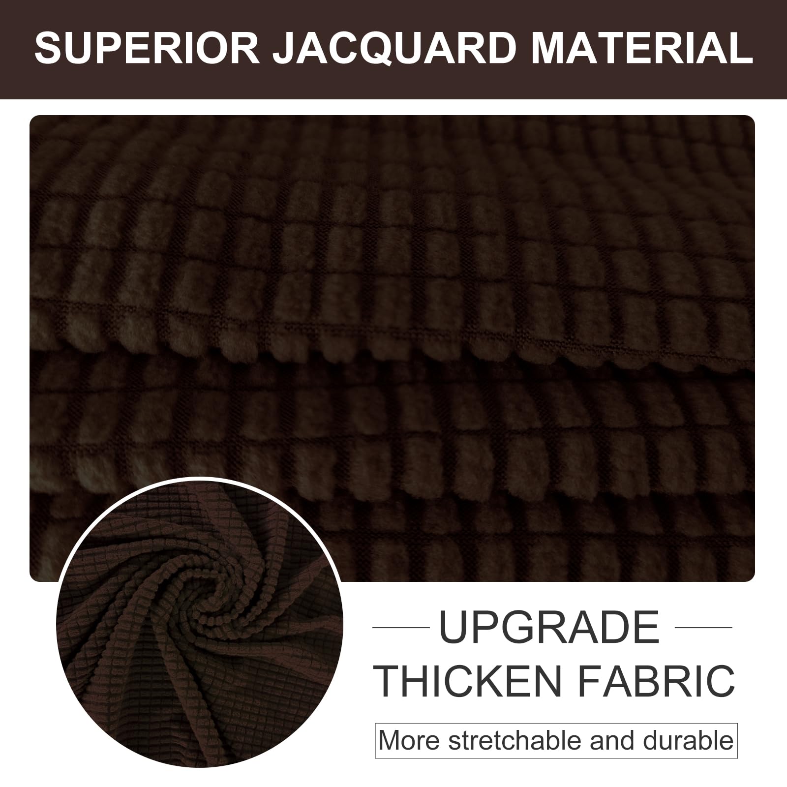U-NICE HOME Elastic bottom and foam strips keep cover in place.